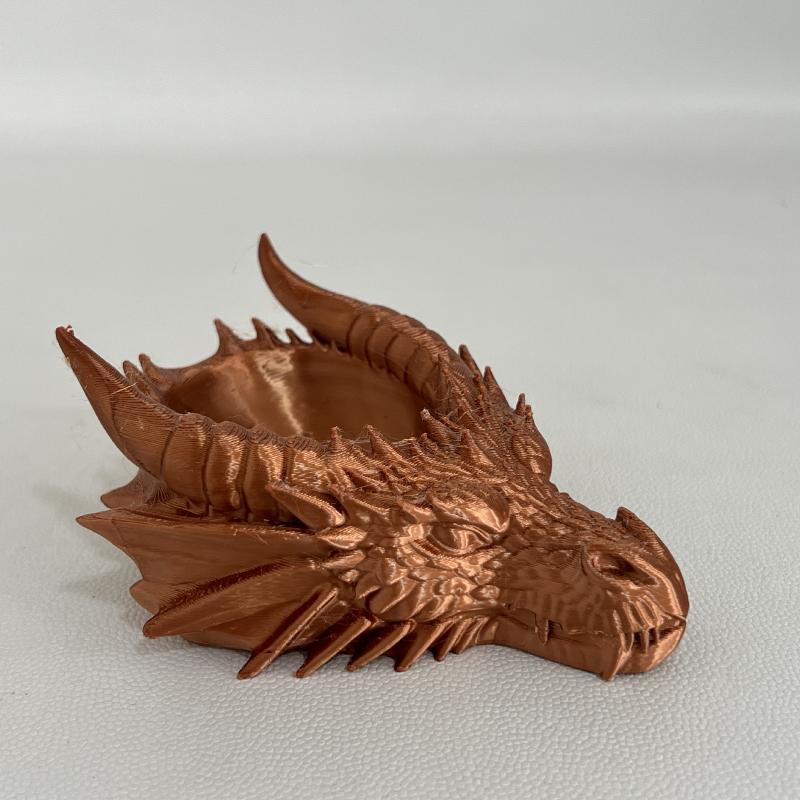 3D Printed Dragon Head Tray Creative Desk Bowl Organizer for Keys Coins Watches Jewelry Fantasy Home Office Decoration Ornament