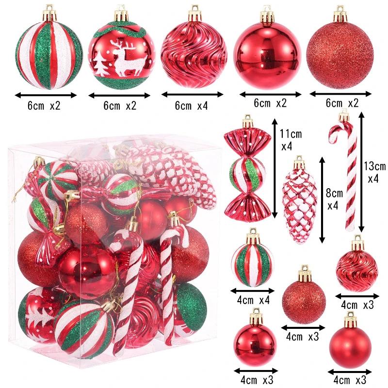 11/11pcs Christmas Ball Ornaments Special-shaped Christmas Tree Party Decoration New Christmas Spheres Pendant Short Snail Set