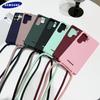 Crossbody Necklace Lanyard Cord Case Samsung Galaxy S25 S26 S24 S23 S22 S21 Ultra Plus S20 FE A32 A52 A72 A73 TPU Soft Cover