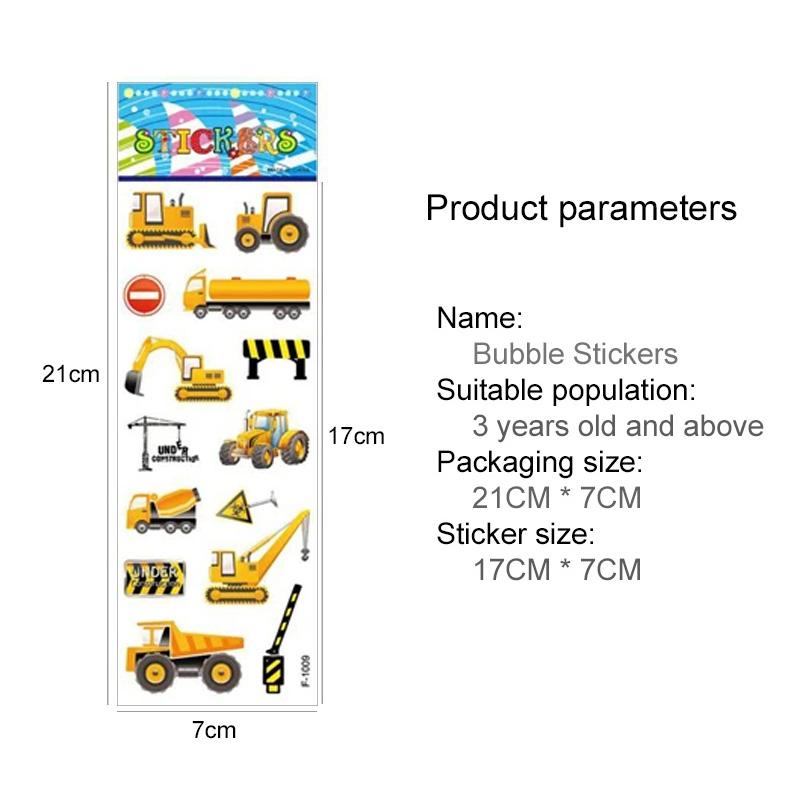 12pcs/set Stationery Stickers 3D Bubble Sticker Office Educational Supplies Scrapbook Album Decoration School Rewards TMZ