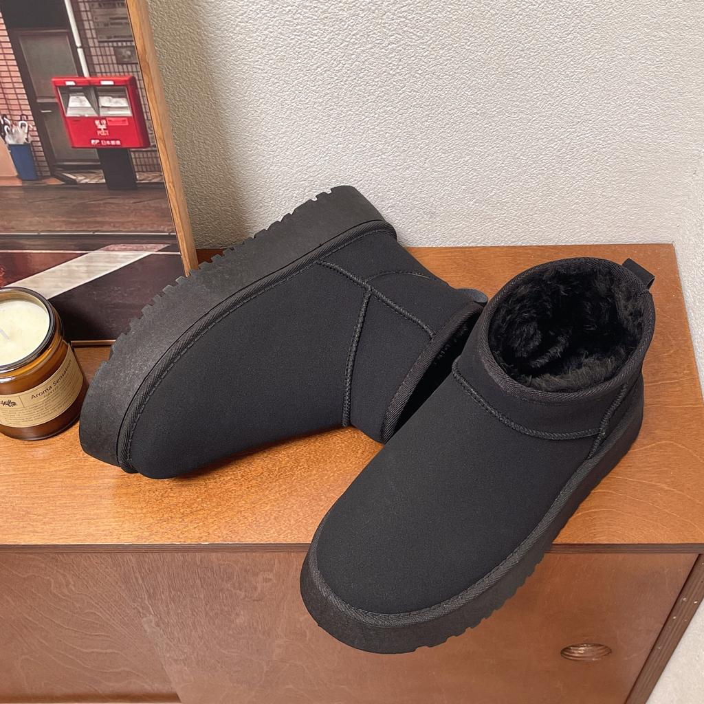 Schneestiefel 2024 Herbst und Winter neue klassische rutschfeste wasserdichte gefütterte verdickte niedrige Baumwollschuhe