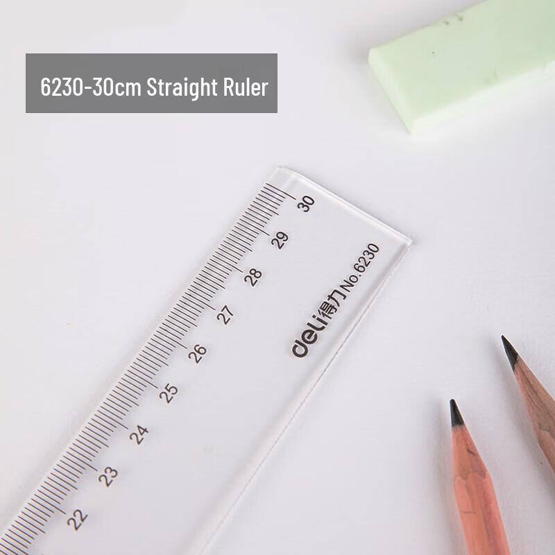 Deli 30cm Plastic Straight Ruler