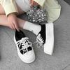Fashion Height increasing thick soled canvas shoes for women's spring/summer 2025 new fashionable soft soled white shoes