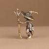 Statuie Broască Vrăjitor din Alamă Vintage Ornament de Birou Metal Figurine Drăguțe Miniaturi Decor Acasă și Birou Ornamente Auto