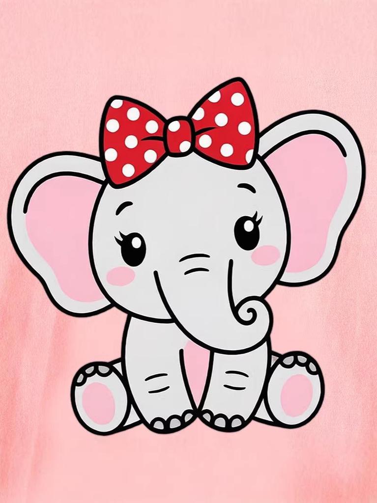 European Style Girls' Summer 2026 Cartoon T-Shirt: Round Neck, Short Sleeve for Kids