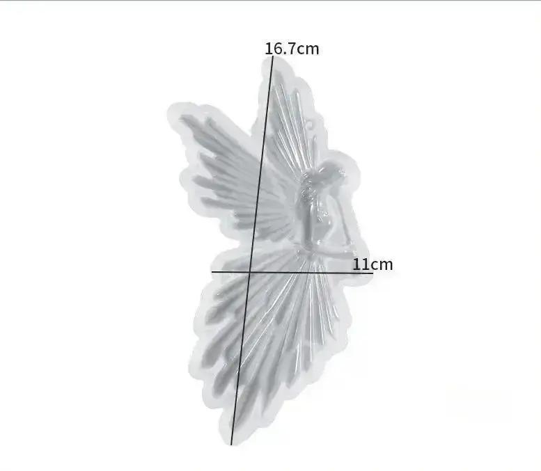 

Кристальная капля клея DIY форма ангела ручной работы креативная симметричная левая и правая дующая флейта крылья фея зеркало силиконовая форма Left
