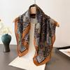 Floral Print Bandana Neck Scarfs 68×68cm Soft Neck Scarves Elegant Headband Scarf  for Women