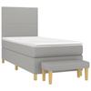 3136973 vidaXL Divan Bed with Mattress Light Grey 100x200cm Fabric