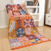Multi-Layer Gauze Jacquard Floral Throw Blanket 80x160cm, Quick Dry Absorbent Large Cotton Bath Towel Soft Beach Towel for Couch Bed Napping Decor
