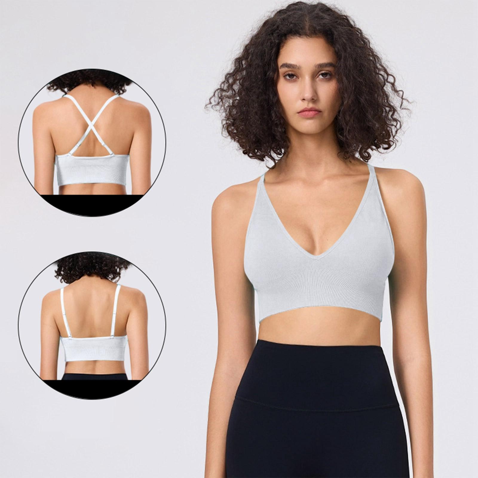 

Womens Spring Tops Summer Shirts for Women Casual V Neck Crop Tank Womens Summer Shirts Seamless Design XL білий