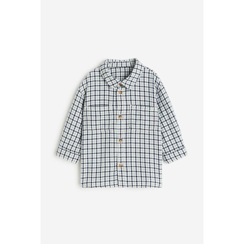 

HM Children s Clothing Baby Boy s Shirt Autumn Soft Plaid Plaid Cotton Flannel Tops 1163007 Dark blue/Gingham 66/48