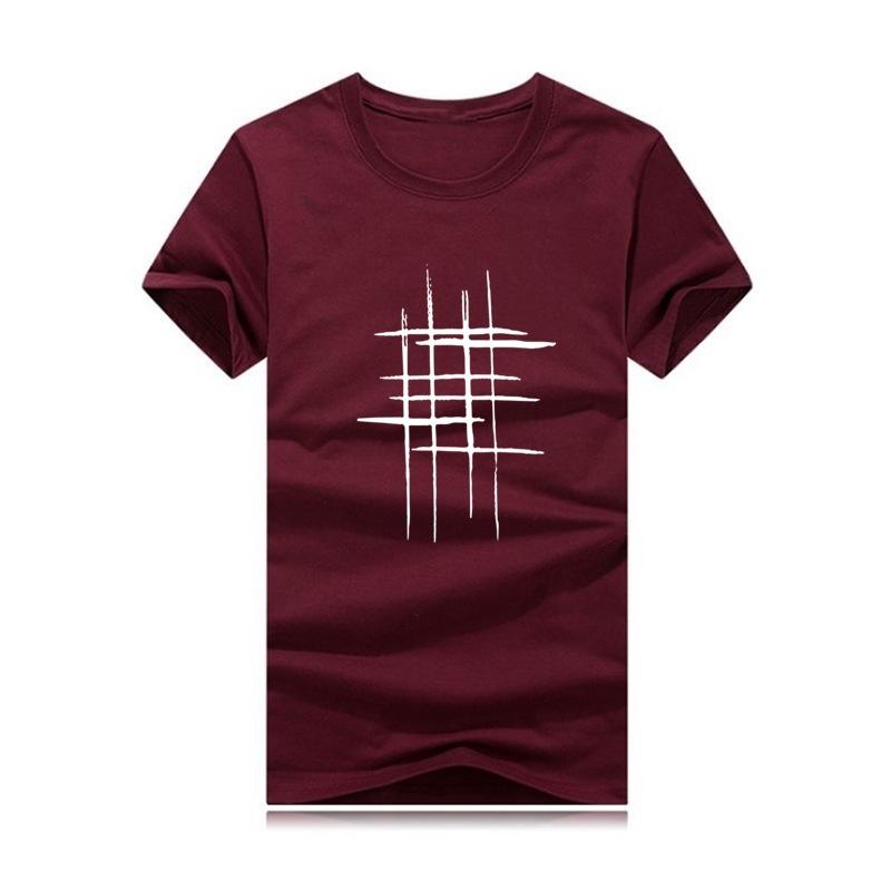 Tops Men Printing Short Sleeve T Shirt Cotton Casual Blouse