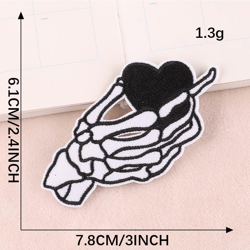 Custom Skull Ghost Butterfly Embroidered Cloth Patch for DIY Clothing