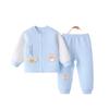 Class A Baby Clothes: Three-Layer Cardigan & Boneless Split Underwear Set for Boys and Girls - Perfect for Spring, Autumn, and Winter