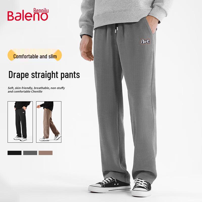 

Baleno Men s Chenille Heavyweight Straight-Leg Casual Pants M