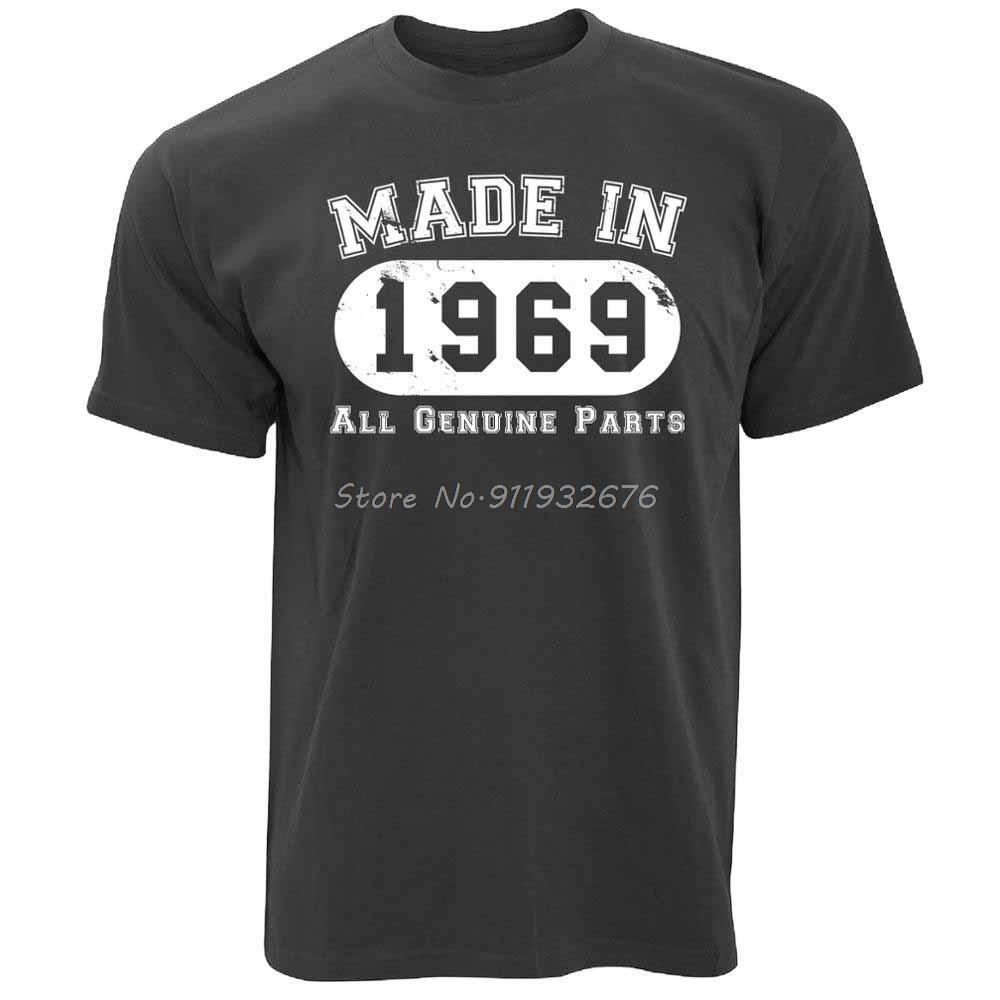 50Th Birthday T Shirt Made In 1969 All Genuine Parts Distressed Fiftieth Arrival Summer Casual