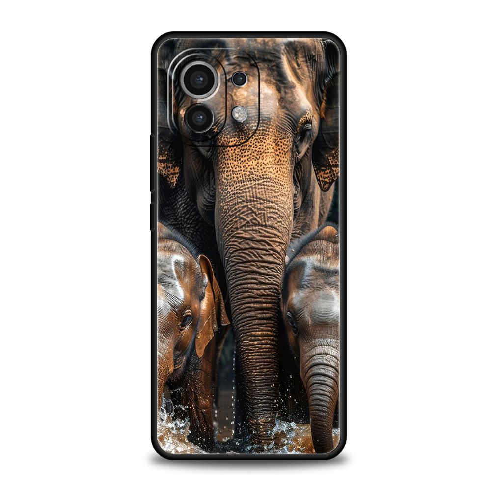 

Animal Elephant Phone Case Cover for Xiaomi Mi 15 14 13 12 11 Ultra 14T 13T 12T 11T 10T Pro Lite 5G Shockproof Soft TPU Capas Xiaomi 12T Pro