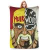 Hulk Hogan Wrestling Legend Plush Throw Blanket for Kids  Soft Flannel Bedding Custom Quality Gift