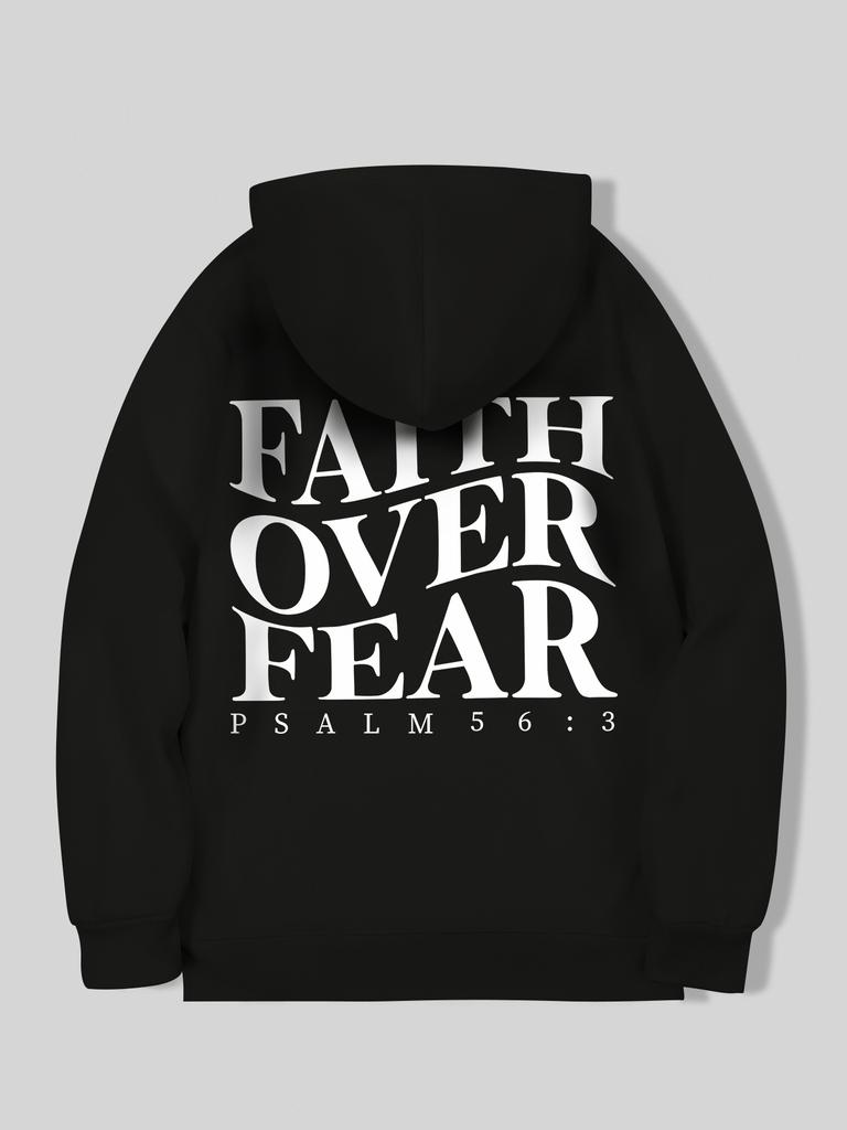 Faith Over Fear Christian Hoodie Christian Hoodie Jesus Hoodie Fashion Hoodie Bible Verse Men and Women Can Be Aesthetic 2024