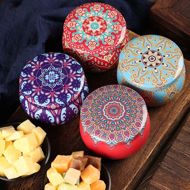 Ethnic Style 4.4oz Tinplate Belly Can: Pear Paste Candy & Tea Scented Candle