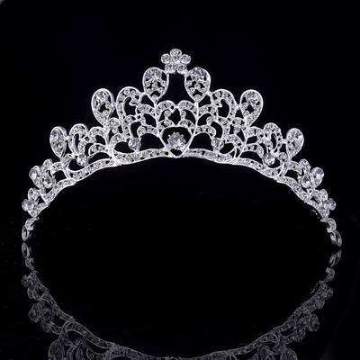 Kore tarzı gelin alaşımlı takı, stüdyo düğün başlığı, şık yapay elmas taç, düğün aksesuarları