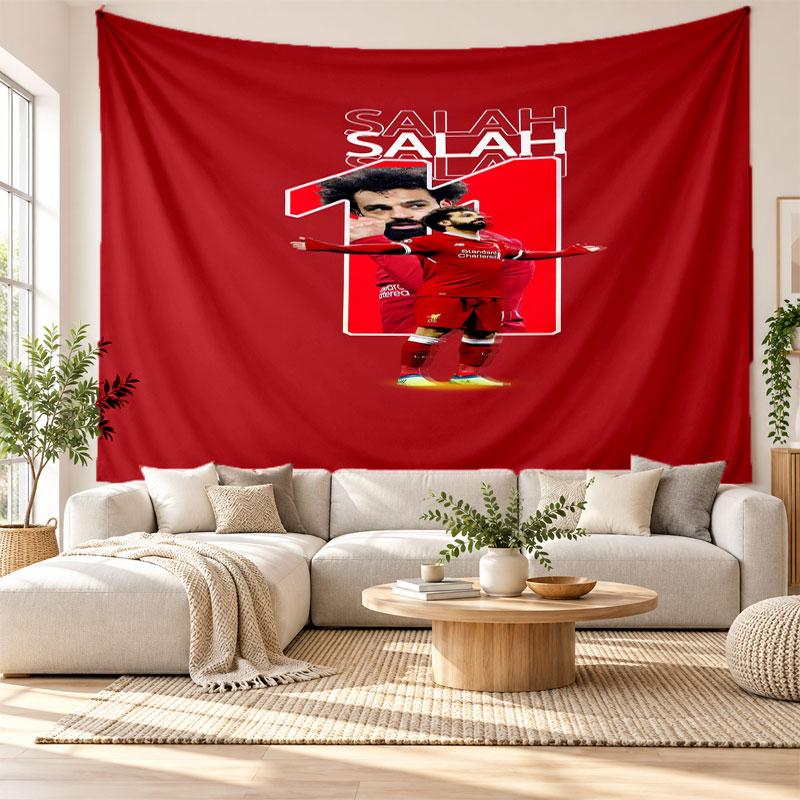 Mohamed Salah Wandkleed, Zachte Stof Wanddecoratie, Decoratieve Achtergrond Voor Slaapkamer Huis Muurkunst
