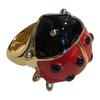 Vintage Enamel Rhinestones Insect Ring Fashion Statement Alloy Finger Ring Handcrafted Women’s Party Accessories
