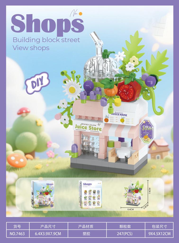 moc building blocks city street view flower shop particle building blocks farmers market bricks construction set for Adults gift