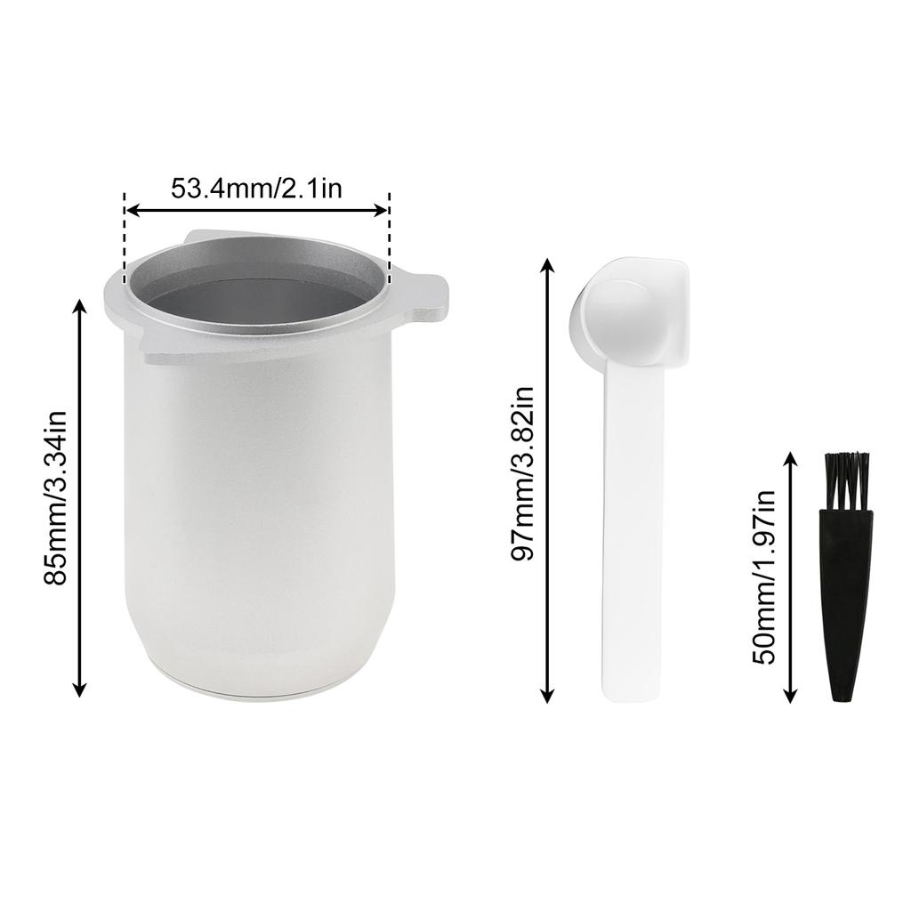 Breville Sage 870 875 878 Compatible 53.4mm Silvery Dosing Cup Recyclable Powder Measuring Accessory Heavy Duty Precision Fit Espresso Tool