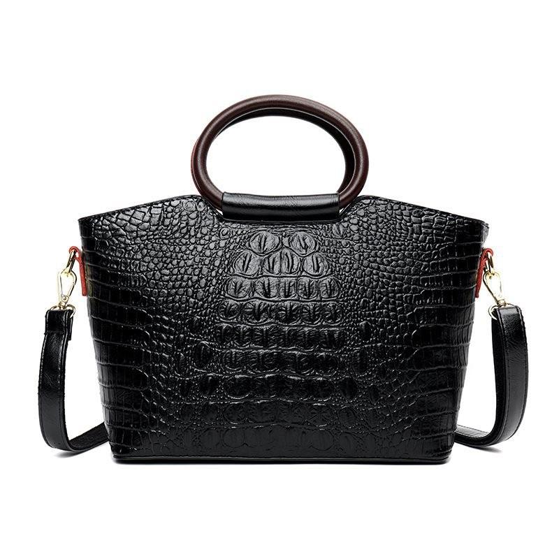 New Arrival Large Capacity Crocodile Pattern Handbag For Women Stylish Crossbody Bag