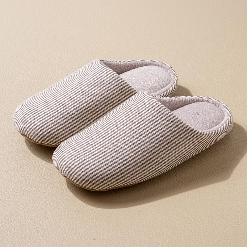 Autumn Cotton Slippers for Men and Women - Soft, Silent, Non-Slip Indoor Shoes for Couples