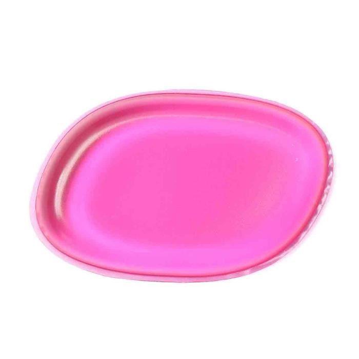 Éponge Houppette Puff Gel de Silicone Transparent pour Outil Cosmétique ROUGE