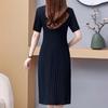 Elegante Chiffon-Kleider für Damen in Übergröße, schmale Kurzarm-Kleider, lange Vintage-Kleider, weibliche Sommerkleidung