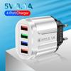 Multi-Port 5V/2.4A Travel Charger with 4 USB Ports - EU, US, UK Compatibility