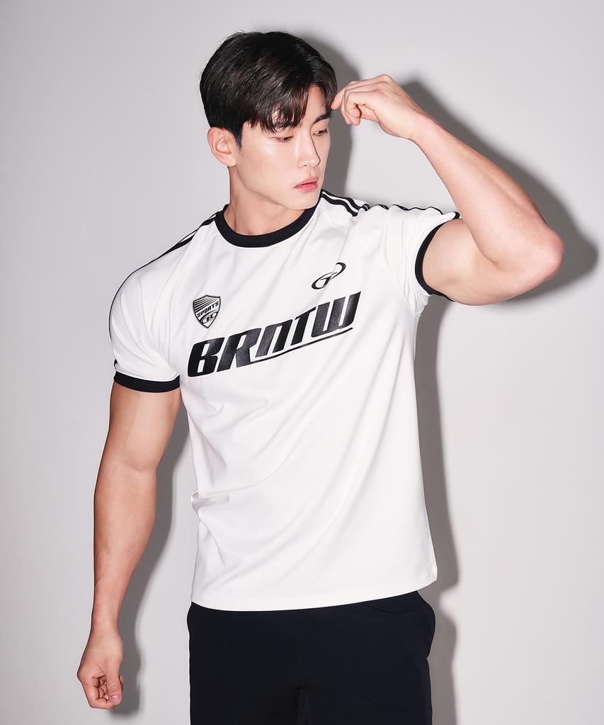 BORN TO WIN Brntw Track Line T-Shirts [White]