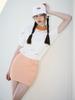 KANDINI Orange Plaid Mini Skirt