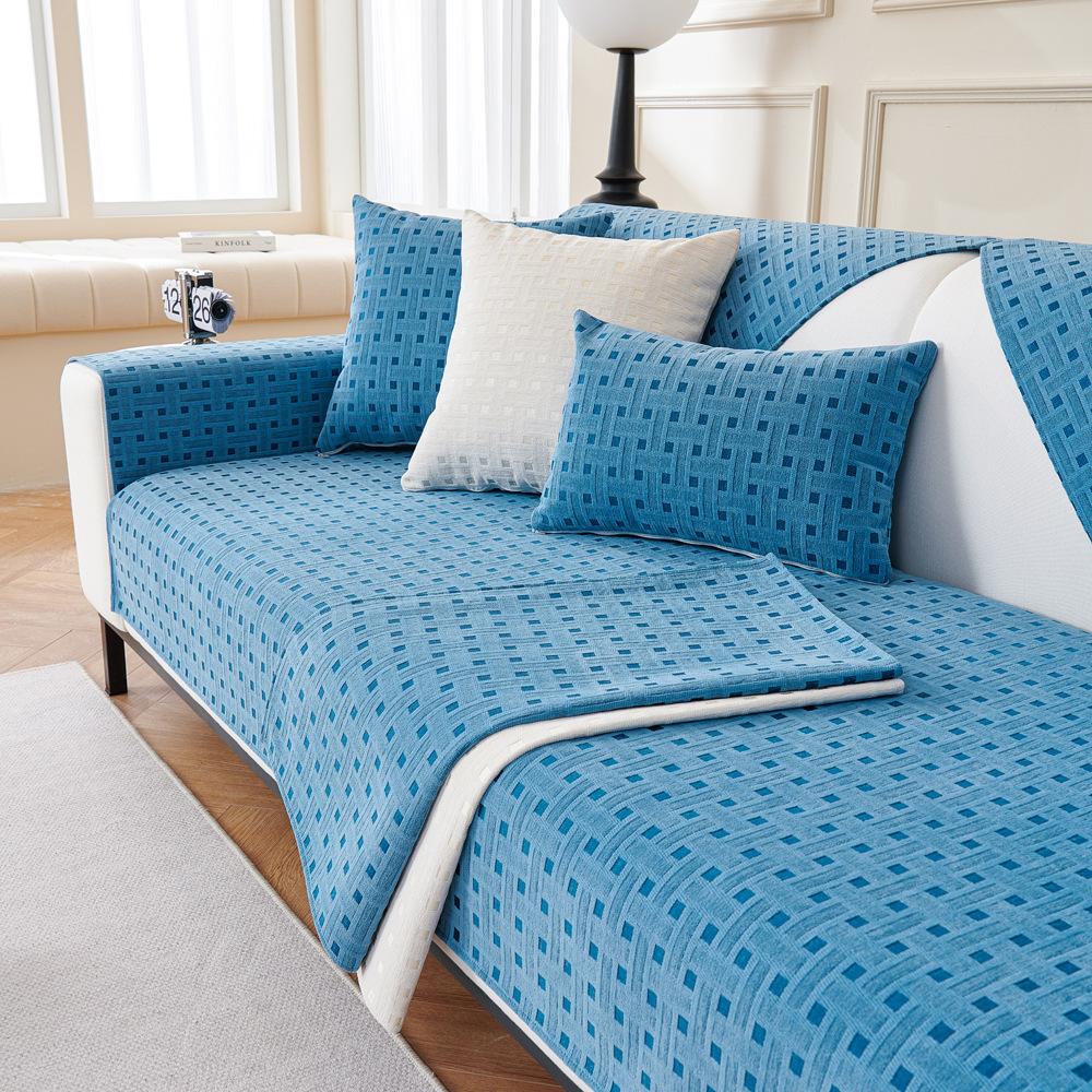 

Подушка для дивана в стиле французского крема, новая универсальная нескользящая легкая роскошная высококачественная кожаная наволочка для дивана, полотенце 70X70