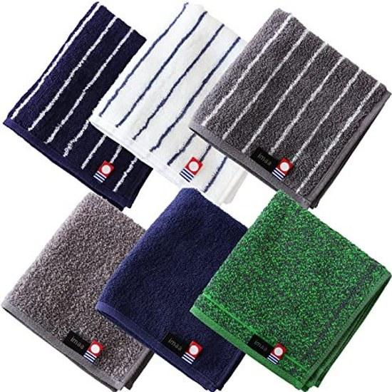 Imaa Imabari Towel Hand 6-piece Set Cotton 100 Made Japan 25cm Vacuum Compressed Pack B Assortment 6 Pieces