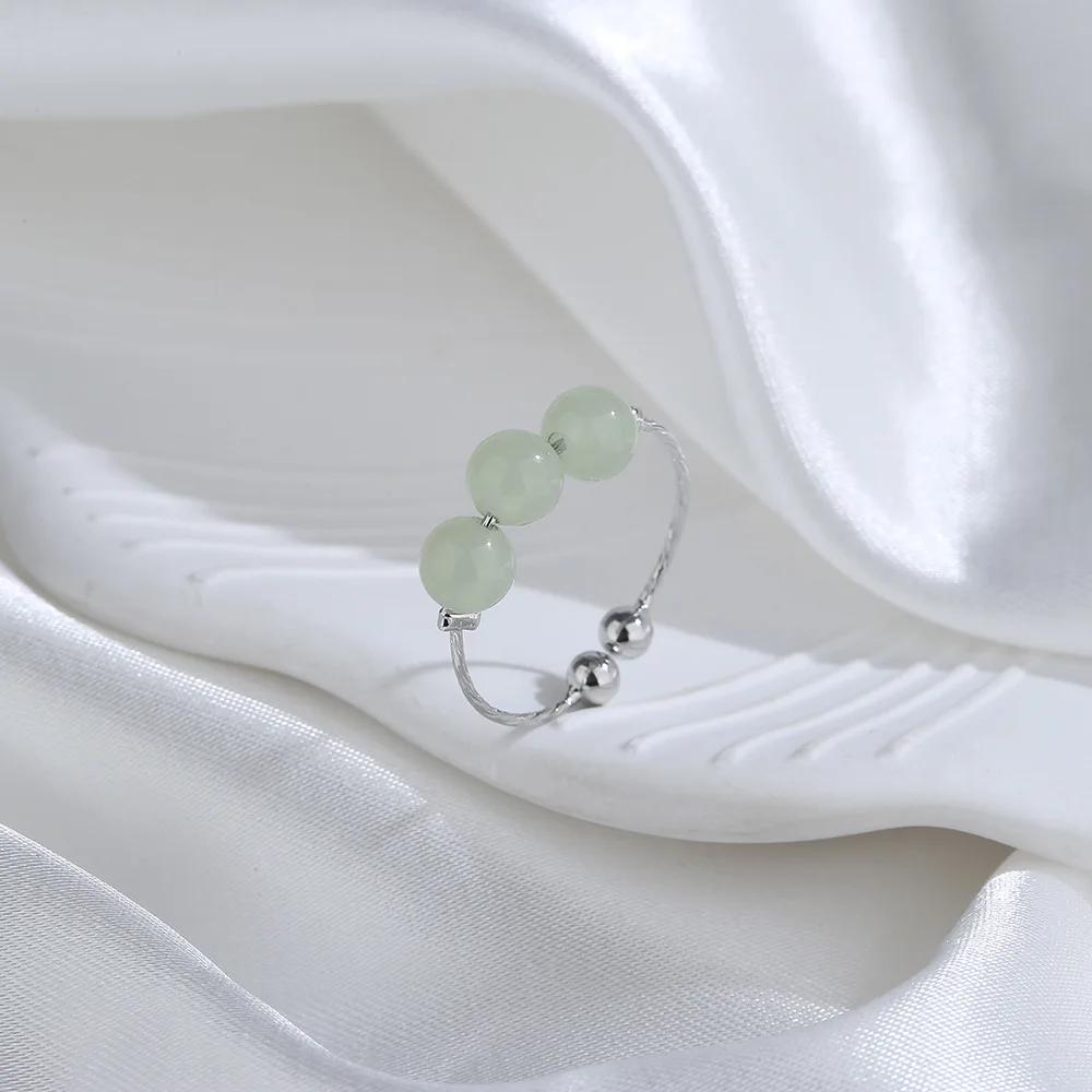 Simple Fashion Cute Adjustable For Female  Open Zircon Smile Stackable Finger Ring  Zircon