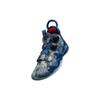 Li Ning WOW 8 Moment Cushioning Slip Resistant Abrasion Resistant Mid top Performance Basketball Shoes Men's Black Blue ABEP001-6