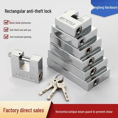 Rectangle Keyed Alike Padlock: Small, Horizontal Opening, Waterproof, Rustproof, Pry-Proof, Anti-Theft Lock for Doors.