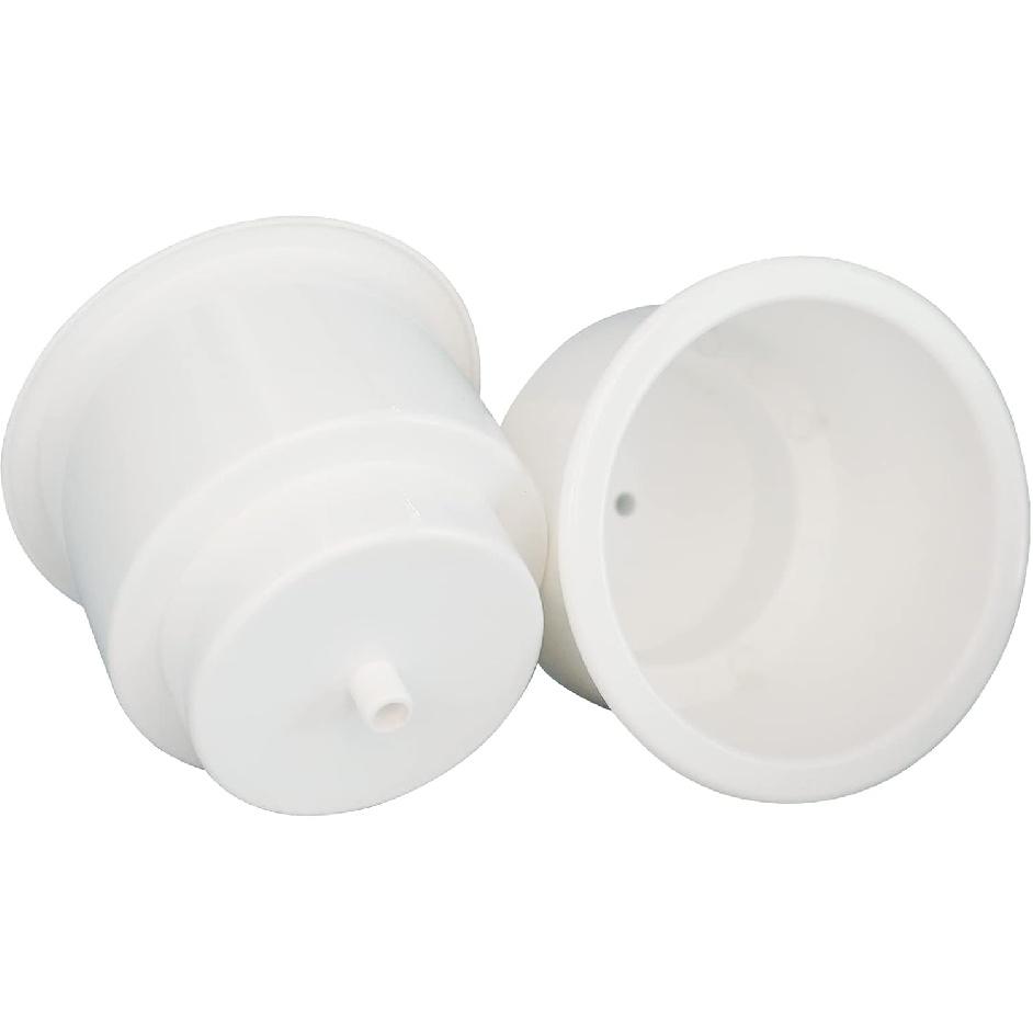 Yuanhe White Plastic Cup Drink Holder Ert With Drain For Boat Car Marine Rv, 4PCS