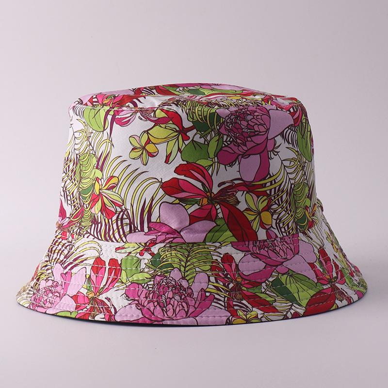Digital printing small edge bucket hat spring and summer double-sided can wear outdoor sunshade basin hat spot