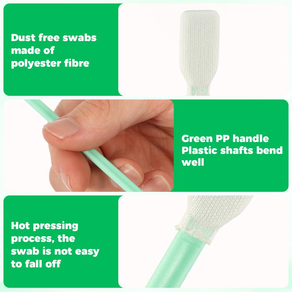 200PCS Foam Cleaning Swabs Sticks Dust-Free Cleaning Sponge Tip Swab Stick for Camera Lense, Swab Wiper for Lab Equipment