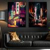 Pop Neon Vaporwave Japan Tokyo City Night Street Scenery Posters Abstract Wall Art Canvas Painting Print Room Home Decor Cuadros