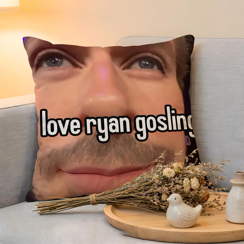 Cushion Cover  Linen  SkinFriendly Soft Decorative Case For Sofa Home Decor Hot Actor RRyan GGosling Pillow Cover
