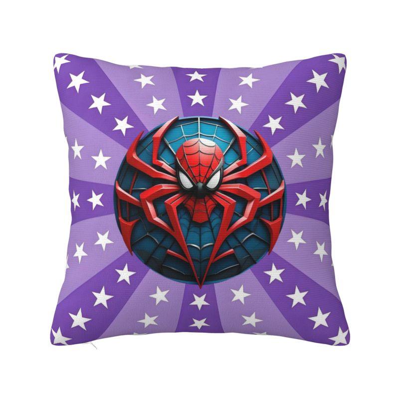 

Custom Spider Man Marvel Hero Luxury Pillow Cover Living Room Decoration Disney Comic Kawaii Cartoon Car Cushion 12x12Inch
