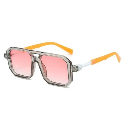 Retro Square Frame Sunglasses Men And Women With The Same European And American Double Beam Sunglasses Trend To Wear Decorative