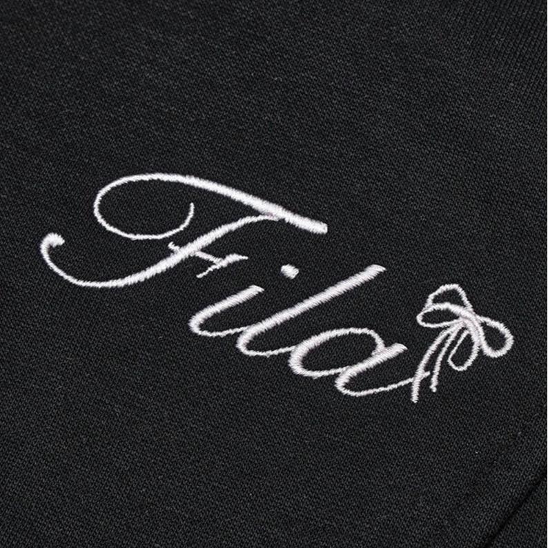 Fila Original Fashion Casual Full Zip Hoodie Sweatshirt Women Outerwear Black F51W449501F-BK