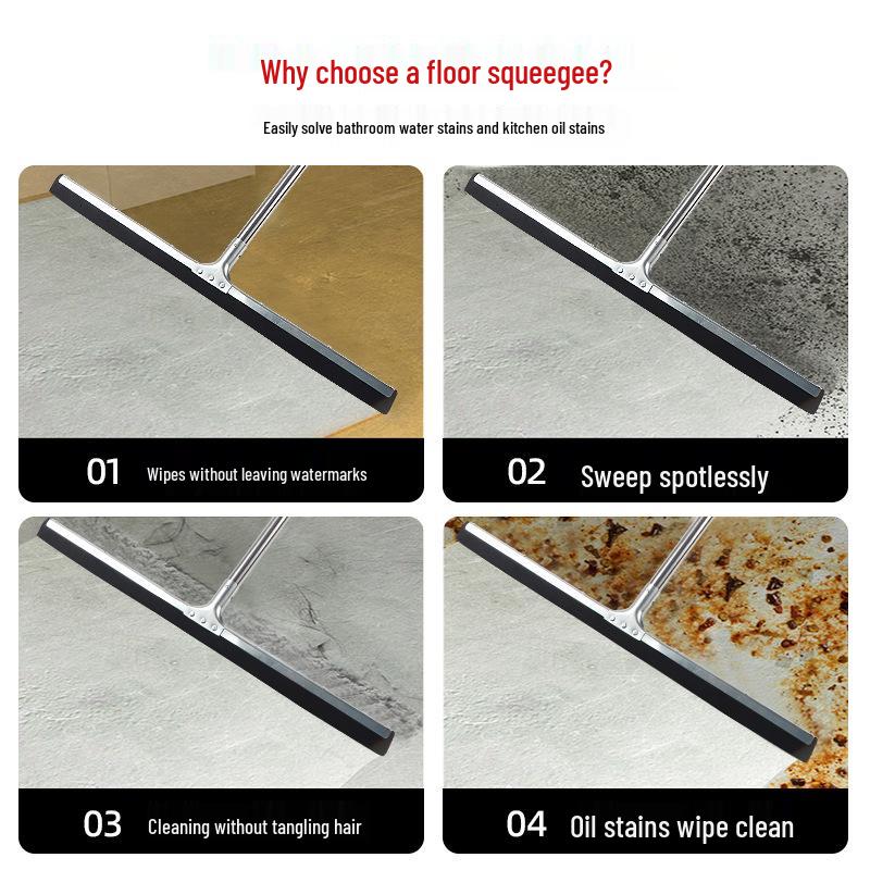 Floor and Bathroom Water Squeegee Scraper - Commercial Cleaning Tool